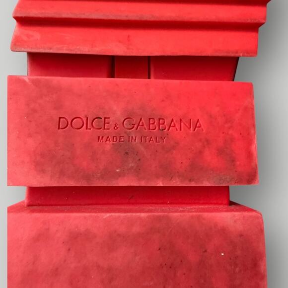 Dolce & Gabbana Sorrento Slip On Red Crystal Sneakers Size 40 Retail 1.3K - Picture 6 of 8